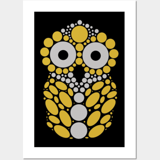 Gold and Silver Owl Posters and Art